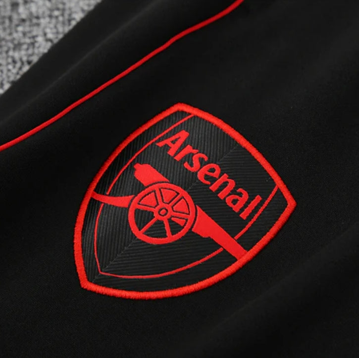 2025/2026 Arsenal White and Black x Red Tracksuit