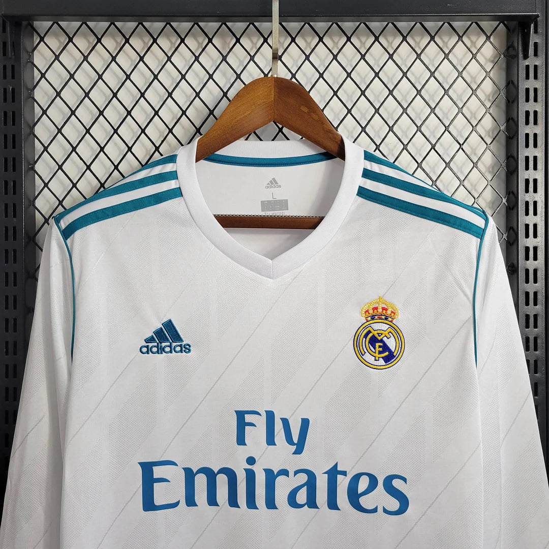 2017-2018 Retro Real Madrid Home Kit Long Sleeve