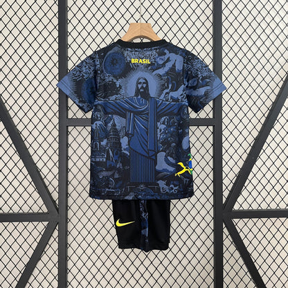 Brazil ”Jesus” Blue Limited Jersey Kids Size