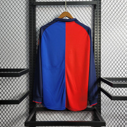 1999-2000 Retro Barcelona 100th Anniversary Home Jersey Long Sleeve