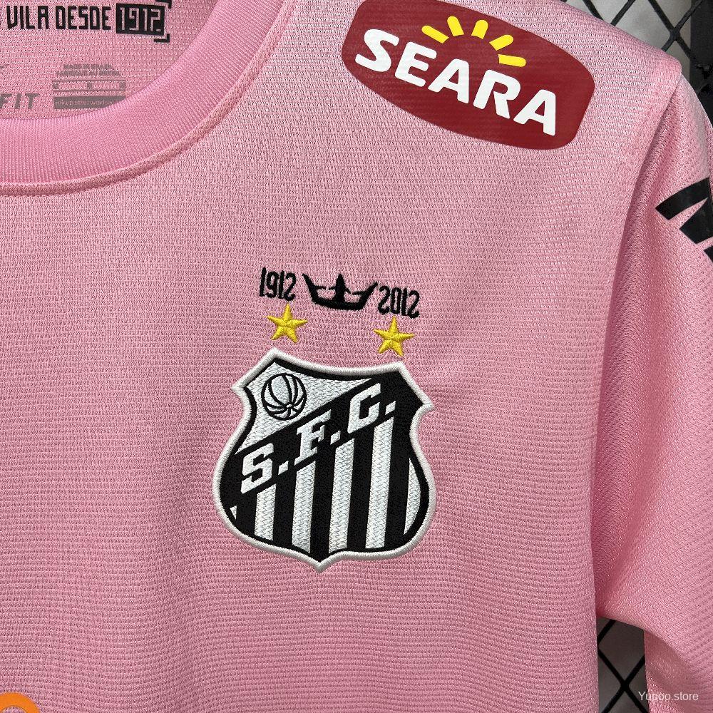 2012 Retro Santos Home Jersey Pink Limited Jersey