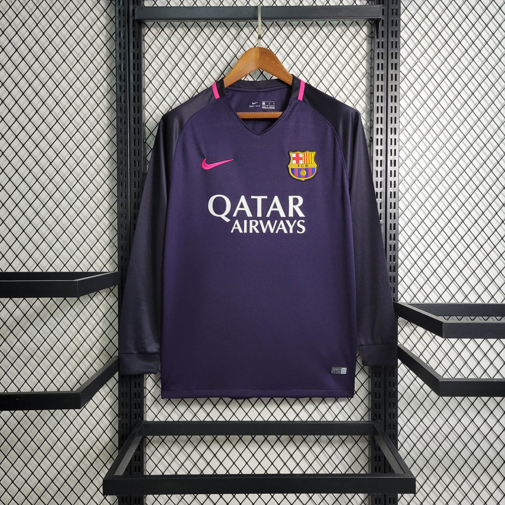 2016/2017 Retro Barcelona Away Jersey Long Sleeve