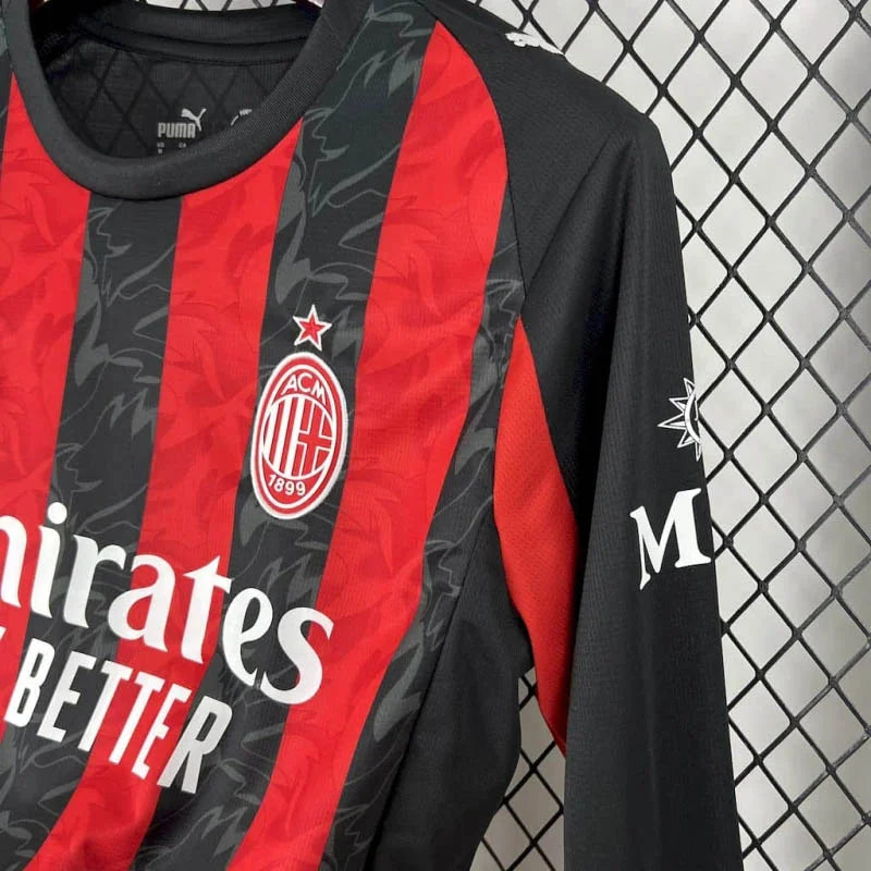 2025/2026 AC Milan Home Jersey Long Sleeve