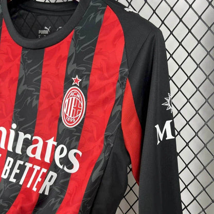 2025/2026 AC Milan Home Jersey Long Sleeve