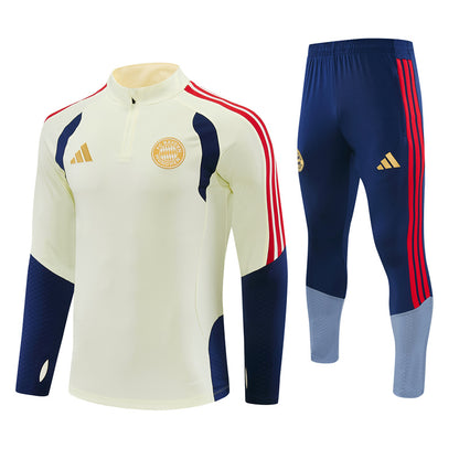 2026/2027 Bayern Munchen Beige and Blue Tracksuit