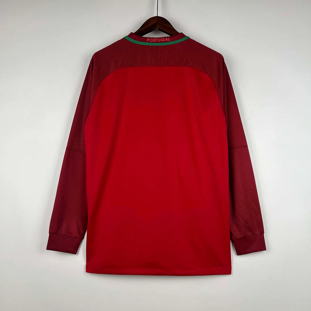 2016 Retro Portugal Home Jersey Long Sleeve