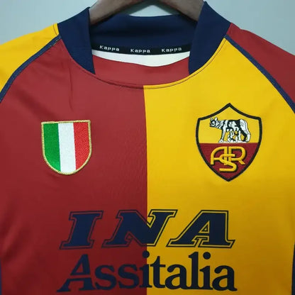 2001/2002 Retro Roma Home Jersey