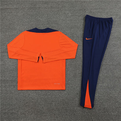 Netherlands Orange and Dark Blue Tracksuit