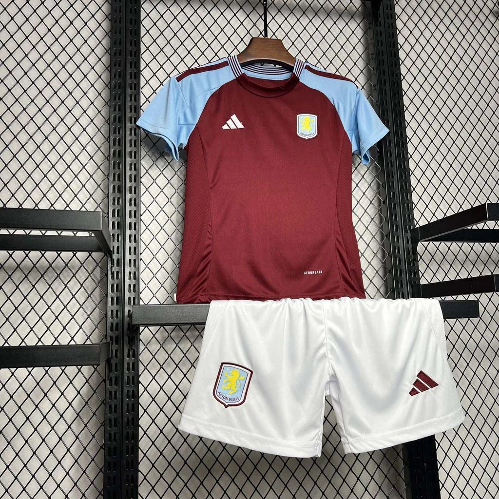 2024-2025 Aston Villa Home Kit Kids Size