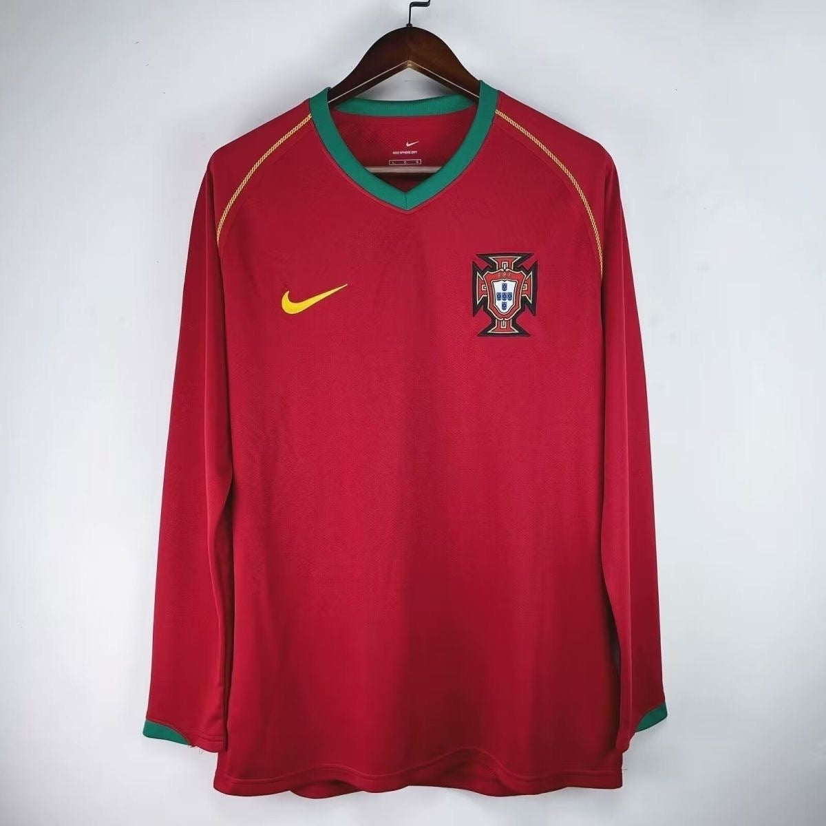 2006 Retro Portugal Home Jersey Long Sleeve