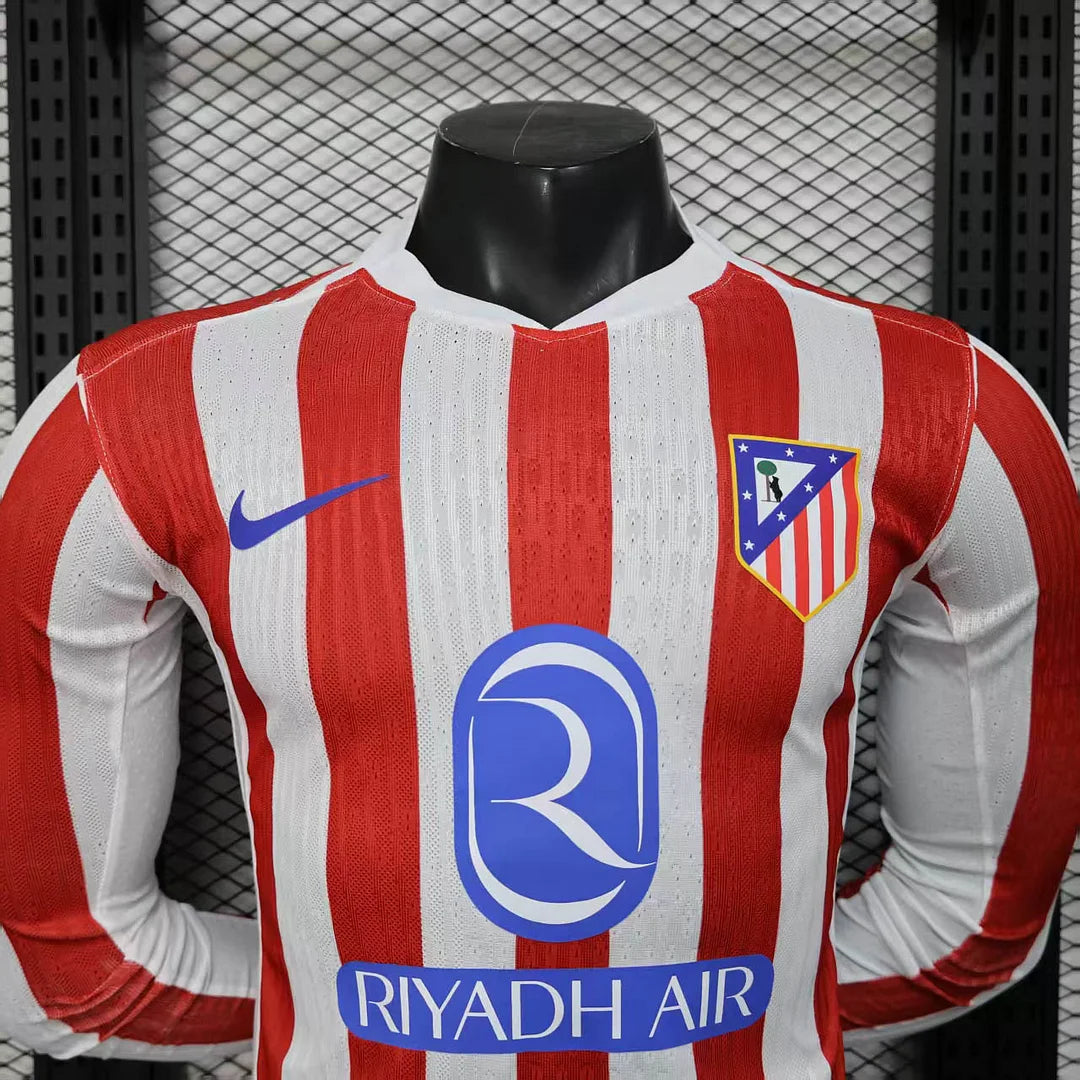2025/2026 Atletico Madrid Home Long Sleeve