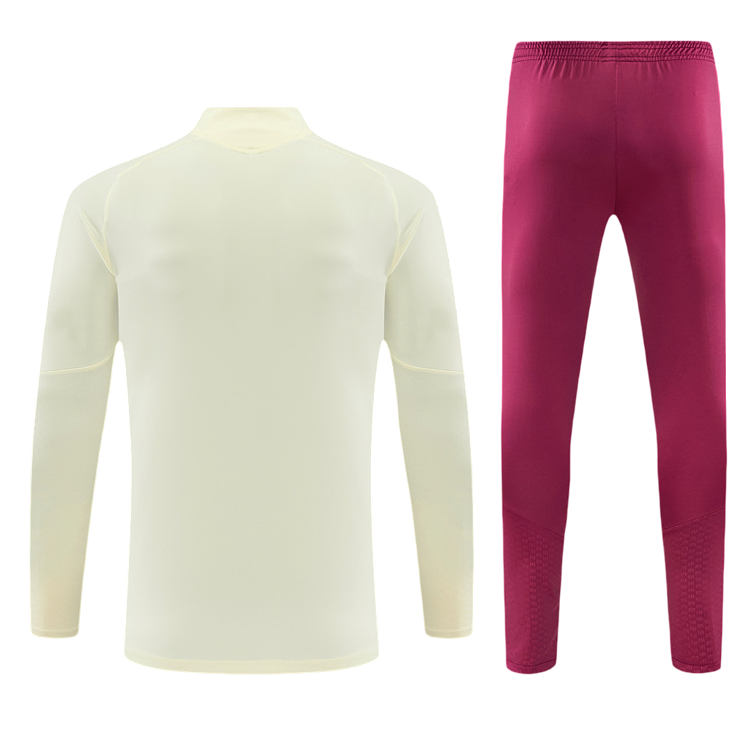 2026/2027 Real Madrid Beige and Pink Tracksuit