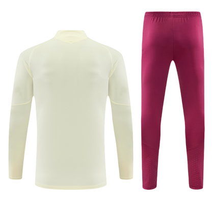 2026/2027 Real Madrid Beige and Pink Tracksuit