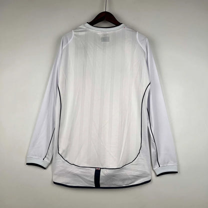 2002 Retro England Home Jersey Long Sleeve