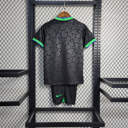 Brazil "Black Leopard" Kids Size Limited Jersey