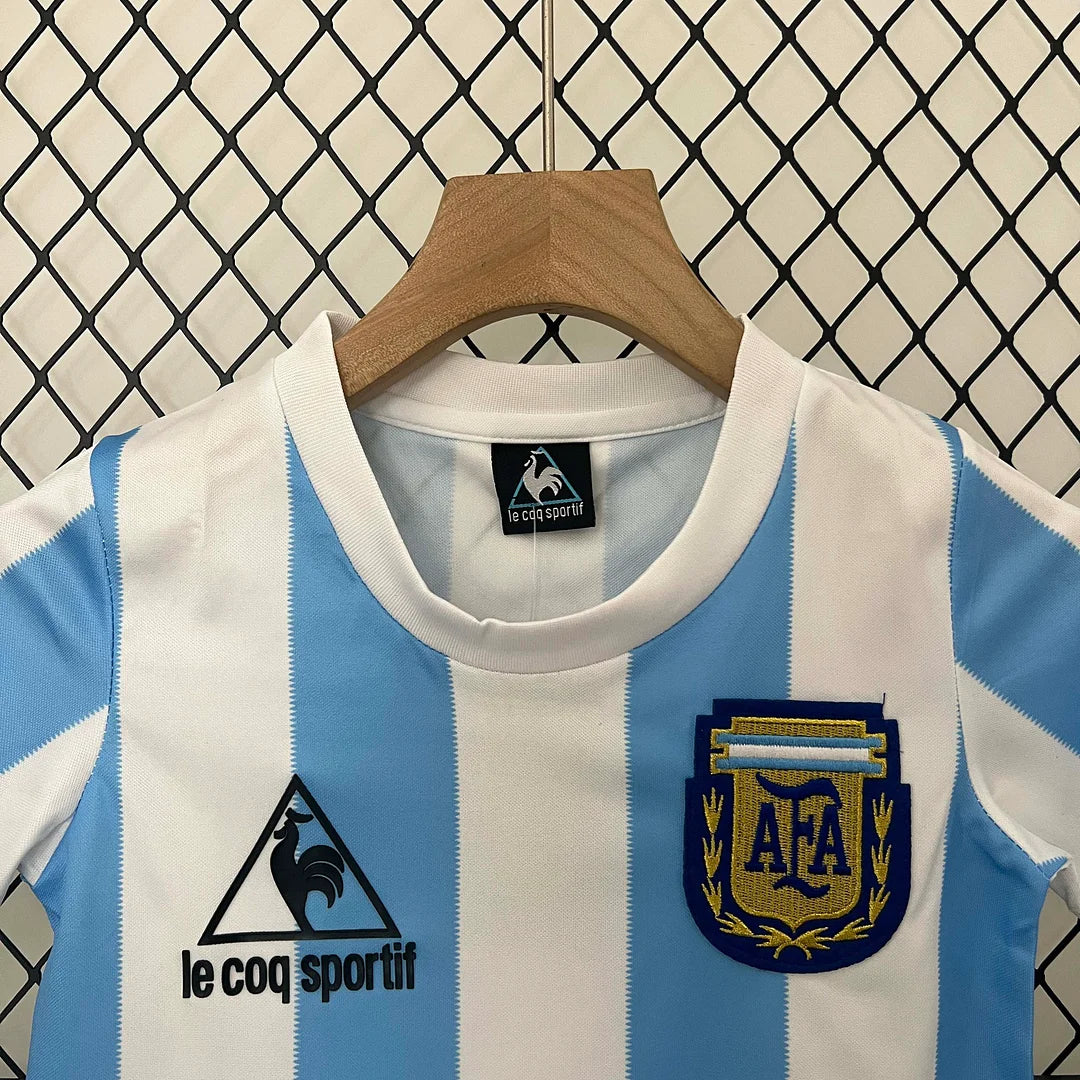1986 Retro Argentina Home Kit Kids Size