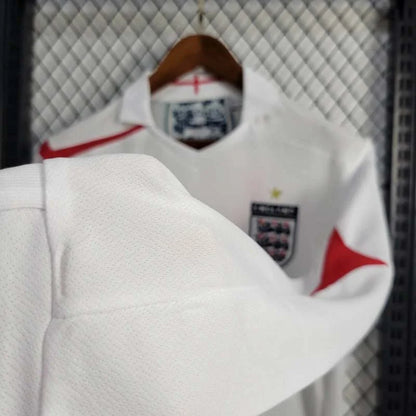 2006 Retro England Home Jersey Long Sleeve