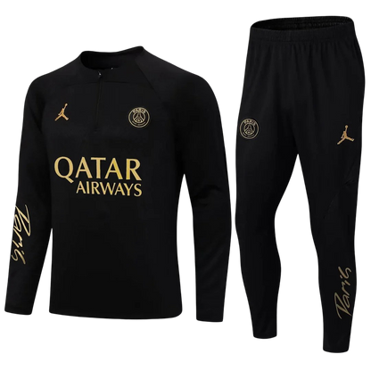 Psg Paris Saint-Germain Black and Gold Tracksuit