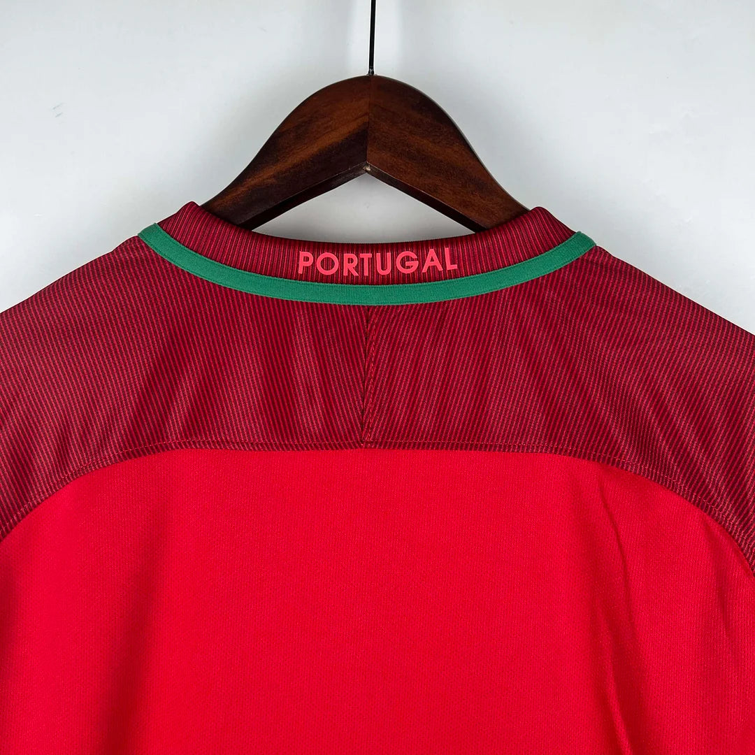 2016 Retro Portugal Home Jersey Long Sleeve
