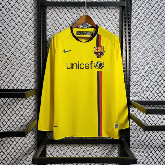 2008-2009 Retro Barcelona Away Jersey Long Sleeve