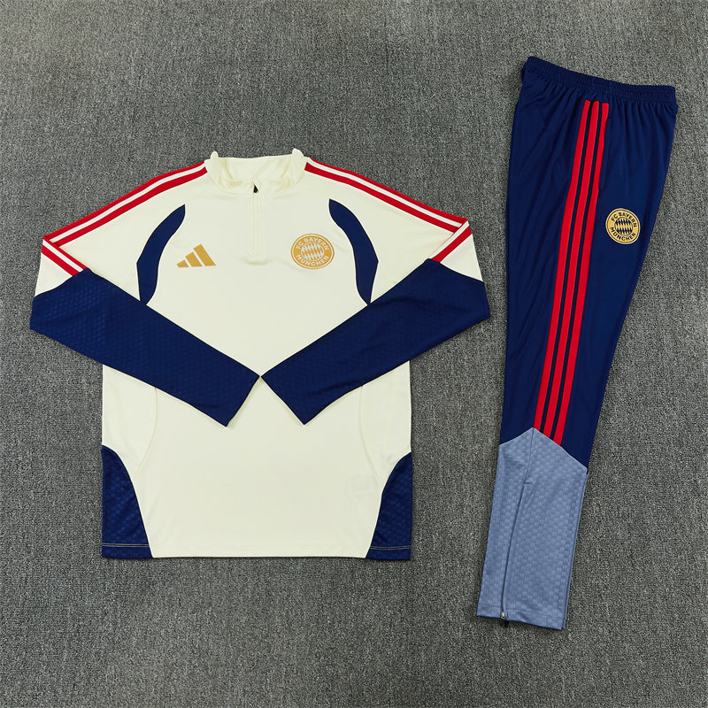 2026/2027 Bayern Munchen Beige and Blue Tracksuit