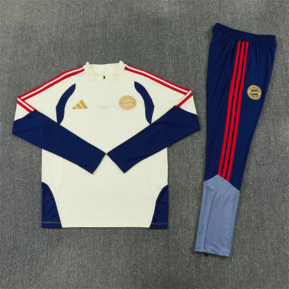 2026/2027 Bayern Munchen Beige and Blue Tracksuit