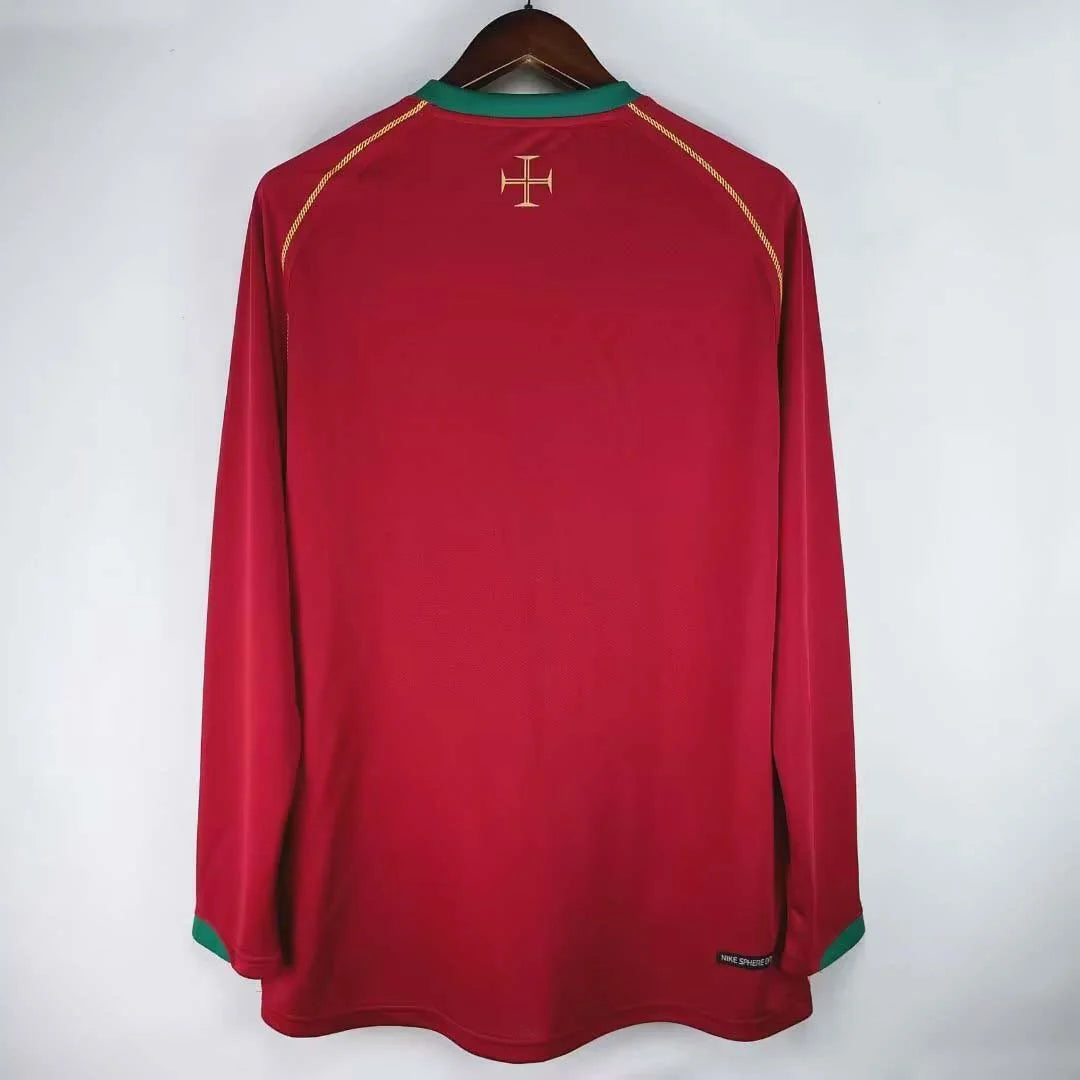 2006 Retro Portugal Home Jersey Long Sleeve