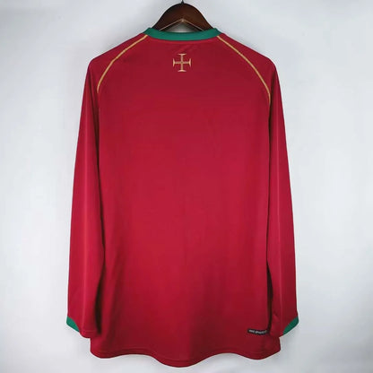 2006 Retro Portugal Home Jersey Long Sleeve