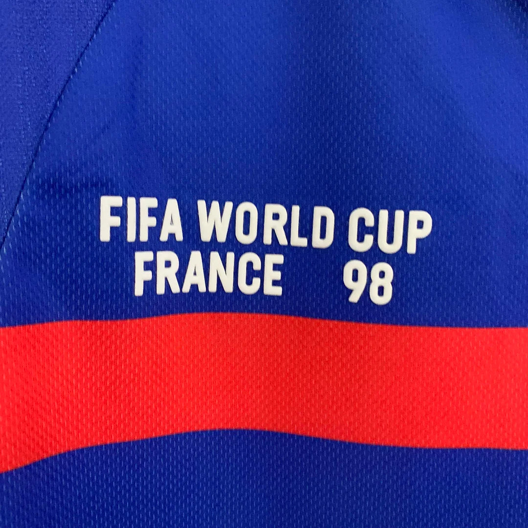 1998 Retro France Home Jersey Long Sleeve