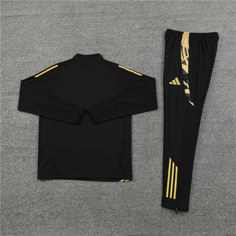 Real Madrid Black and Gold Tracksuit