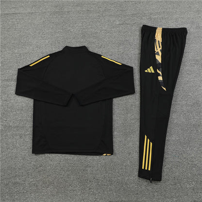 Real Madrid Black and Gold Tracksuit