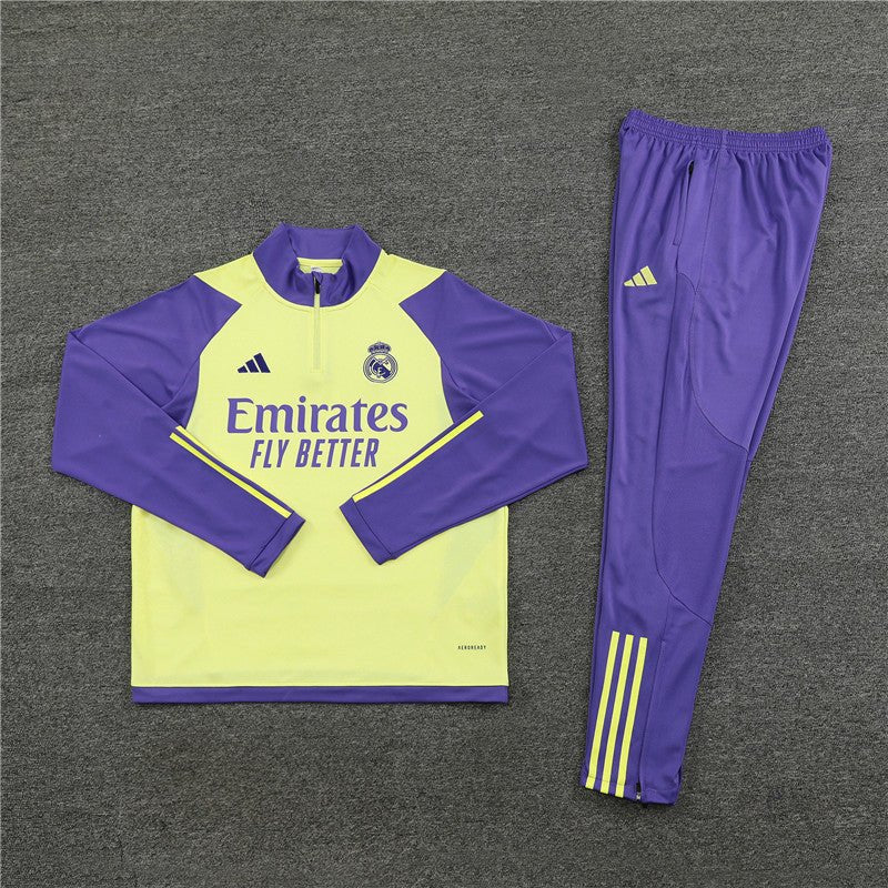 Real Madrid Yellow and Purple Tracksuit
